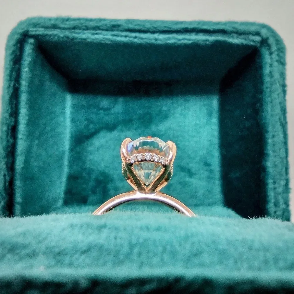 3 Ct Oval Moissanite 10k Rose Gold Solitaire Engagement Ring for Women Size 5 - Picture 5 of 12